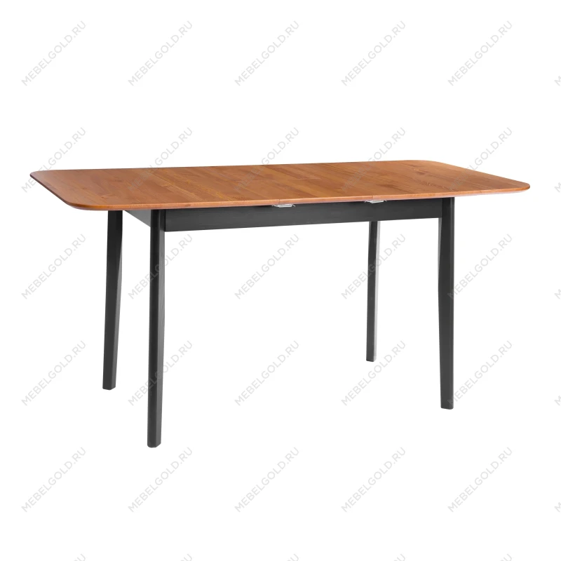 Стол Соната Люкс раздвижной/Sonata Lux extension table, массив сосны, антик/чёрный, 120-(150)х75х75 см | изображение 4