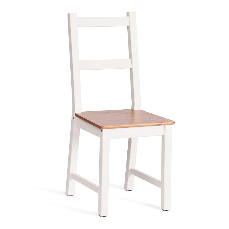 Обеденный комплект Соната (стол + 4 стула)/Sonata dining set, массив сосны, стол: 120х75х73см  стул :41х50х95см, антик/белый | изображение 2