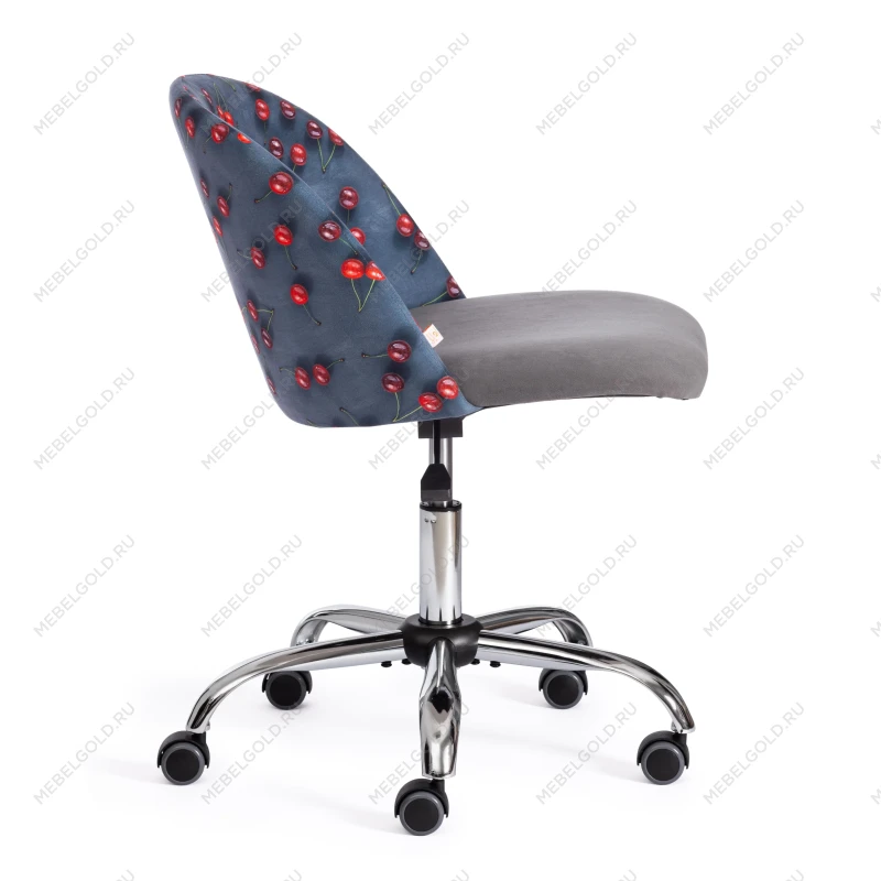 Кресло MELODY, ткань/флок, серый, Botanica 08 cherry/29 | изображение 1