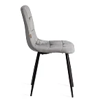 Стул CHILLY (mod. JSC-220), Велюр/металл, 44,5х52,5х88 см, Dark grey (темно-серый) HLR24 / черный | изображение 1