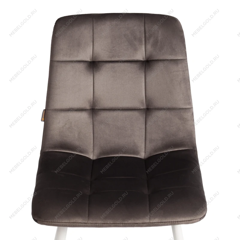 Стул CHILLY (mod. JSC-220), Велюр/металл, 44,5х52,5х88 см, Dark grey (темно-серый) HLR24 / белый | изображение 6