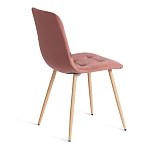 Стул CHILLY (mod. JSC-220), Велюр/металл, 44,5х52,5х88 см, Coral (коралловый) HLR44 / натуральный | изображение 2
