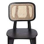 Стул ODIN, дерево вяз/ротанг, черный, 42х45х78 см | изображение 6