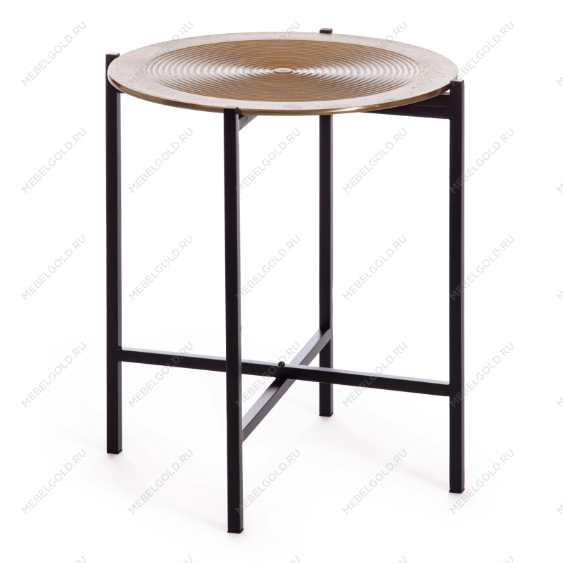 Столик кофейный Secret De Maison BLOOM ( mod. 11873-B ), алюминиевый сплав, 46*46*51 см, черный/античная медь