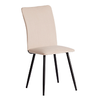 Стул обеденный La Rousse, NEW, велюр, бежевый/черный, 7, 45х55х93 см