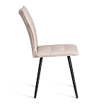 Стул обеденный Bari, LT, велюр, бежевый/черный, 7, 41х55х89 см | изображение 1