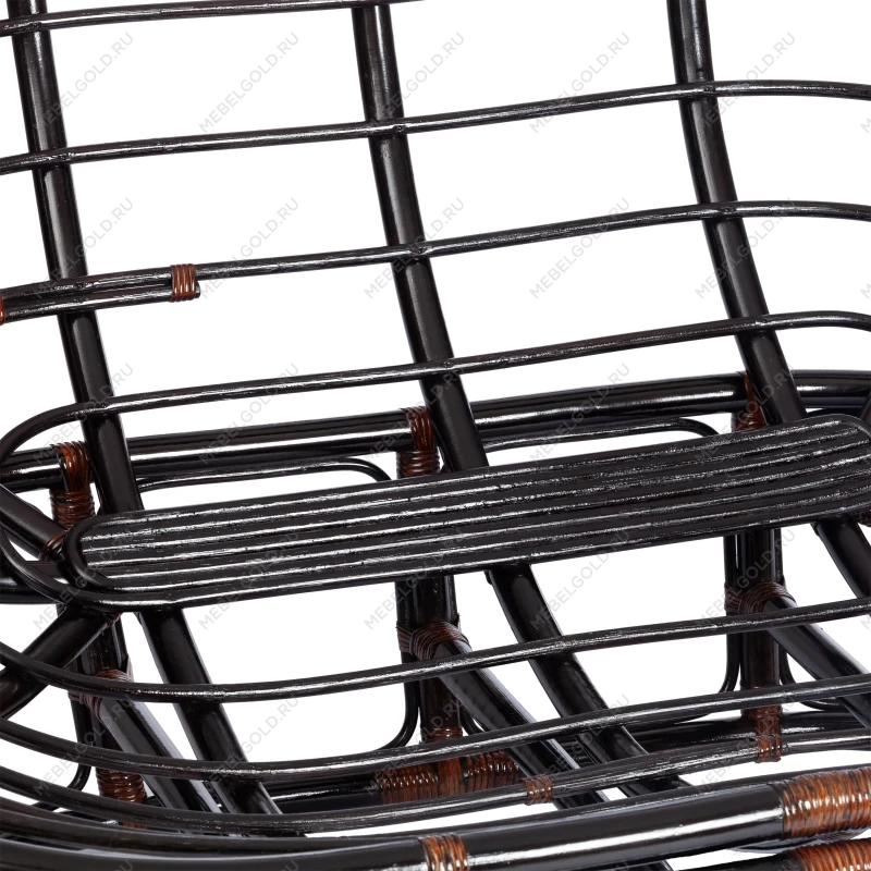 Диван MAMASAN/МАМАСАН 23/02 W/с подушкой, подушка 182х119 см, 169х102х80 см, Antique brown (античный черно-коричневый), ткань, коричневый, 3М7 | изображение 8