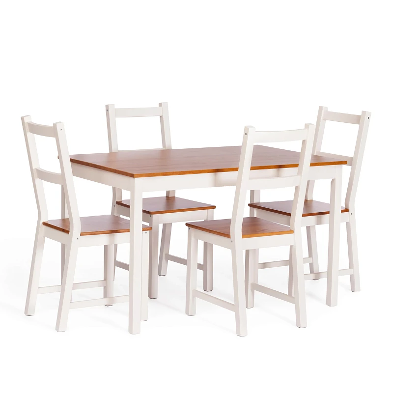 Стул Соната/Sonata chair, массив сосны, 41х50х95 см, антик/белый | изображение 9