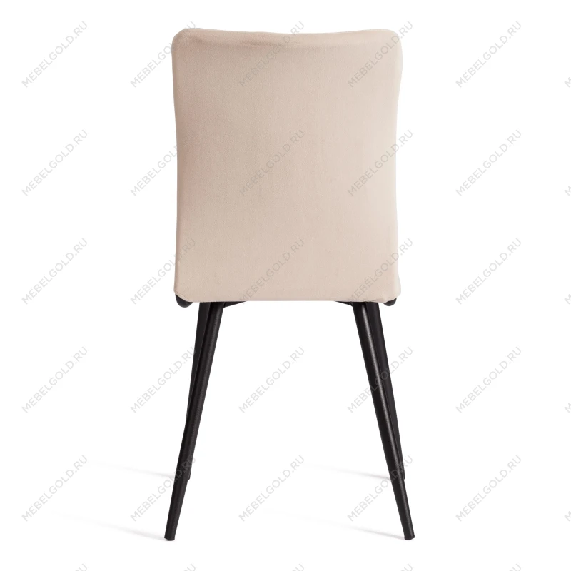 Стул обеденный La Rousse, NEW, флок, бежевый/черный, 7, 45x55x93 см | изображение 3