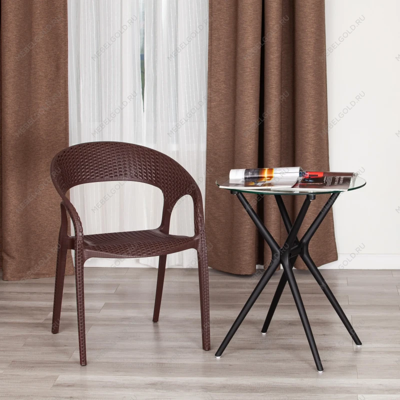 Кресло TINTO (mod. PC59), пластик,  60 х 63 х 83 см, Brown (коричневый) 14 | изображение 8