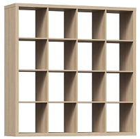 Стеллаж Фора, 16 полок, 147x147х38 см, дуб беленый