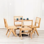 Стул LOKI, дерево вяз/ротанг, 51х44х86 см, Груша (№3) | изображение 10