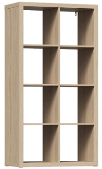 Стеллаж Фора, 8 полок, 77х147х38 см, дуб беленый