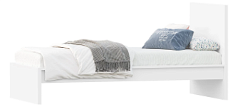 Кровать односпальная Варма СЭНГ, 90х200см, эмаль, белая