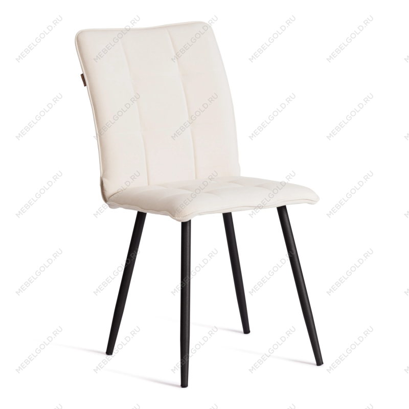Стул обеденный Bari, LT, флок, молочный/черный, 4, 41х55х89 см