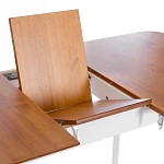 Стол Соната Люкс раздвижной/Sonata Lux extension table, массив сосны, антик/белый, 120-(150)х75х75 см | изображение 8