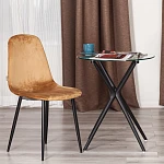 Стул BREEZE (mod. JSC-58), Велюр/металл, 44 х 53 х 86 см, brown (коричневый) HLR12 / черный | изображение 8