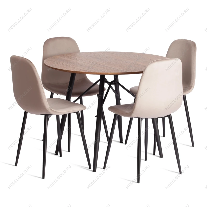 Стул BREEZE (mod. 4724), Велюр/металл, 44 х 53 х 87 см, Coffee (кофейный) HLR9 / черный | изображение 5