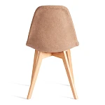 Стул CINDY SOFT (mod. C1021F1-1), фактурный велюр/дерево бук, 55 х 48 х 83 см, Бежевый LY1701-4 / натуральный | изображение 3