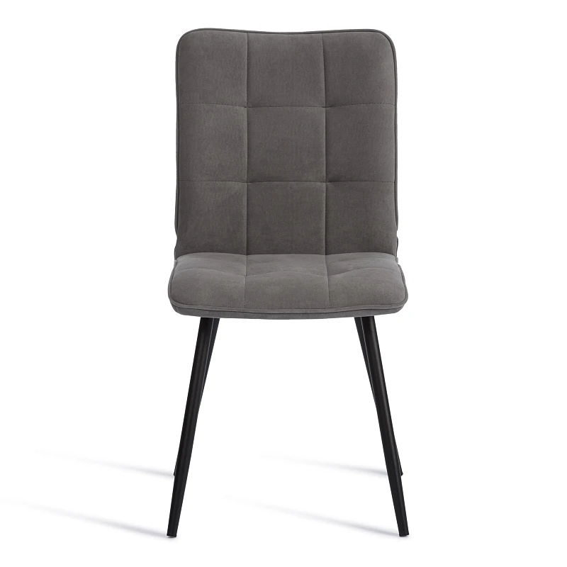 Стул обеденный Bari, флок, серый/черный, 29, 46х55х89 | изображение 4