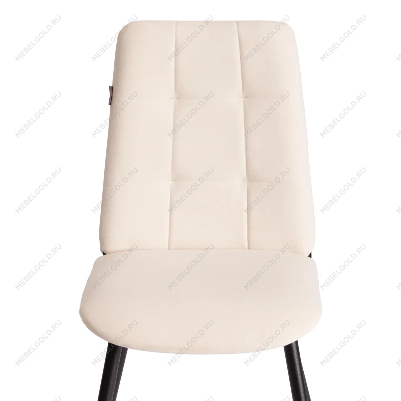 Стул обеденный Asti, TREND, велюр, молочный/черный, 4, 50х55х93 | изображение 5