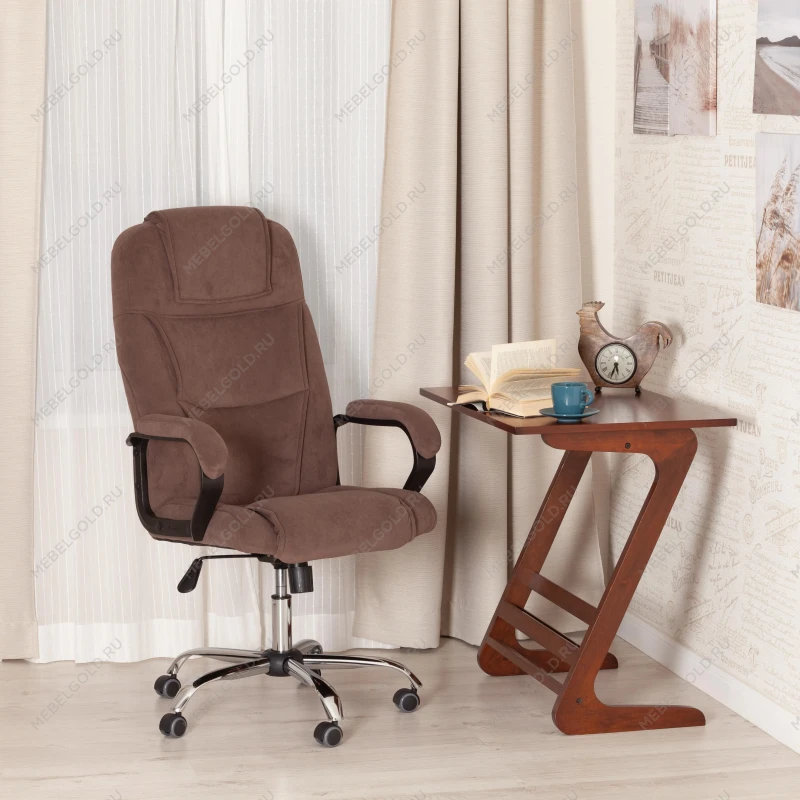 Кресло BERGAMO хром (22), флок, коричневый, 6 | изображение 17