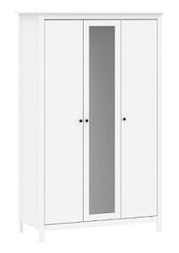 Шкаф распашной Сага, 3 двери, 132х64х215 см, белый