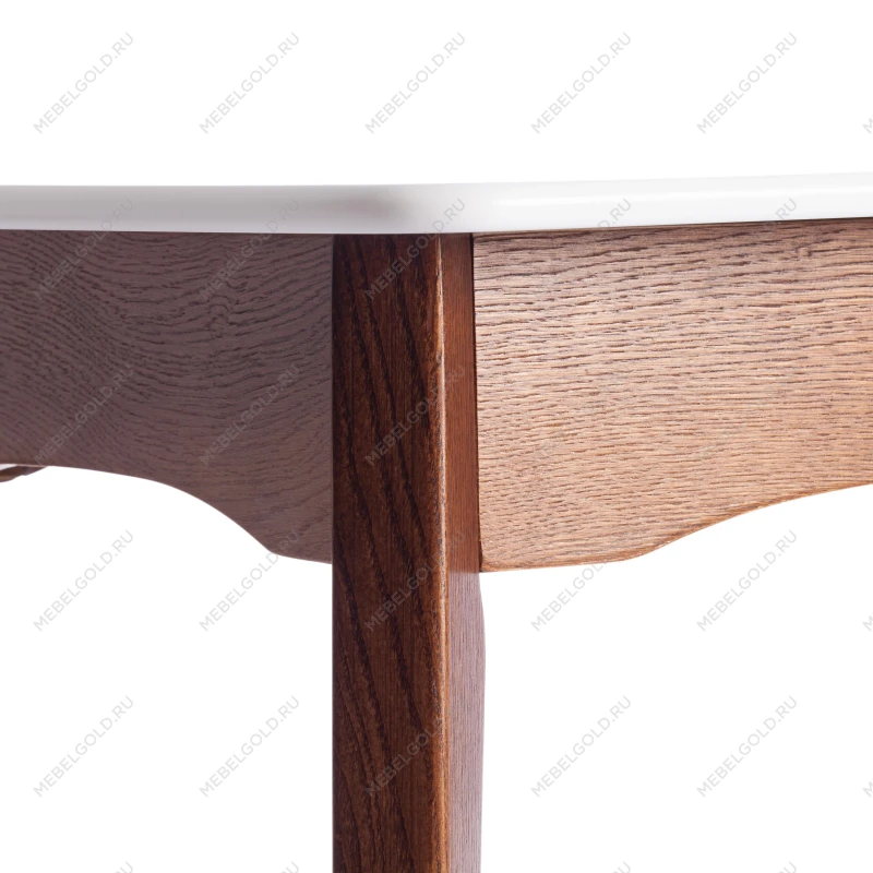 Стол CATERINA, бук, мдф, 100+30x70x75, коричневый, белый | изображение 10