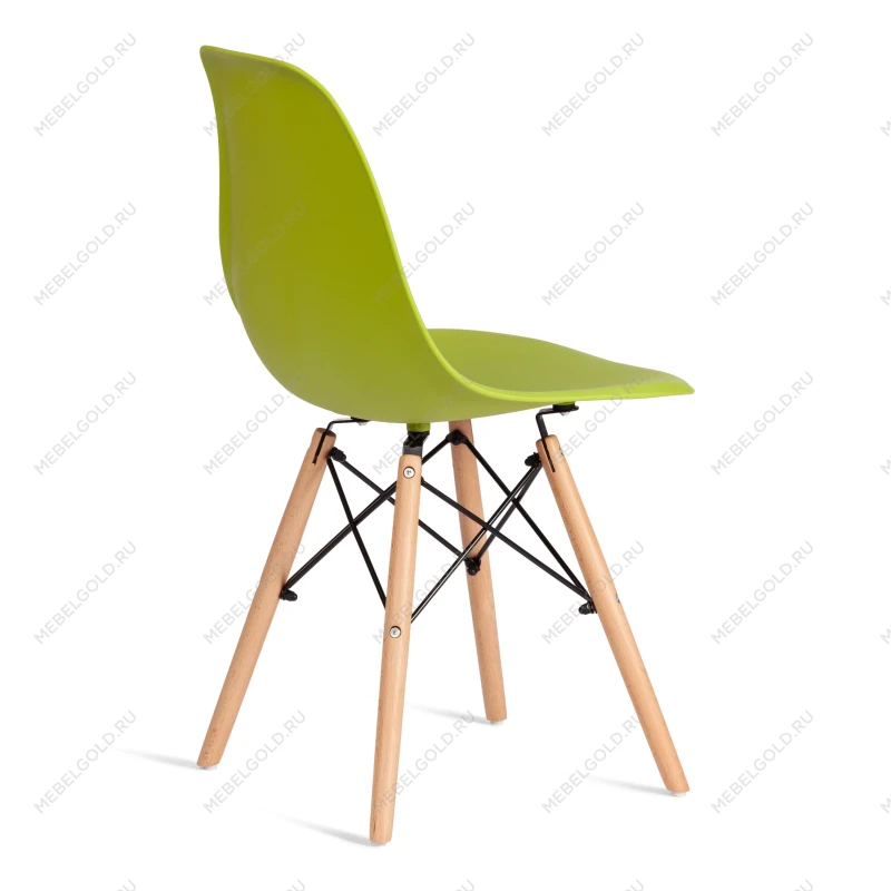 Стул CINDY (EAMES) (mod. 1801), дерево бук/металл/сиденье пластик, 45x51x82 см, Olive (оливковый) | изображение 2