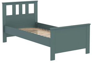 Кровать односпальная Сага, 90х200 см, темно-бирюзовая