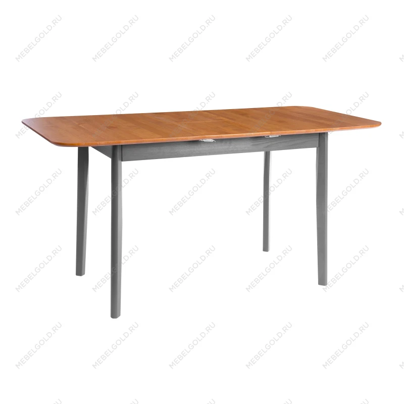 Стол Соната Люкс раздвижной/Sonata Lux extension table, массив сосны, антик /графит, 120-(150)х75х75 см | изображение 4