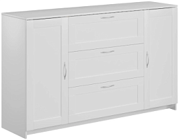 Тумба Сириус, 2 двери и 3 ящика, 156х41х95 см, белая