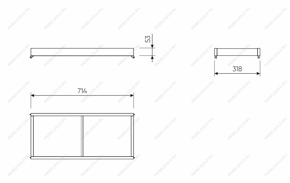 Штанга МАКС 75х36 серая | изображение 1