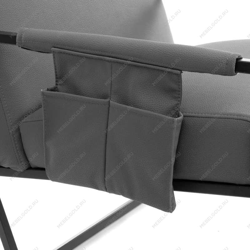 Кресло Charli LUX/Чарли Люкс, экокожа, Sharp Графит, 70х80х82 см | изображение 5