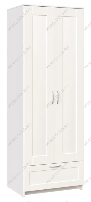 Шкаф Сириус, 2 двери и 1 ящик, 78х59х220 см, белый