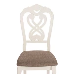 Стул -Андромеда/Andromeda, дерево гевея, 47х55,5х107 см, Ivory white, ткань коричневая S168-7 | изображение 5