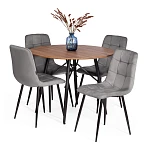 Стул CHILLY (mod. JSC-220), Велюр/металл, 44,5х52,5х88 см, Dark grey (темно-серый) HLR24 / черный | изображение 5