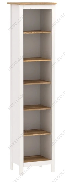 Стеллаж Сага, 50х42х215 см, белый/ясень