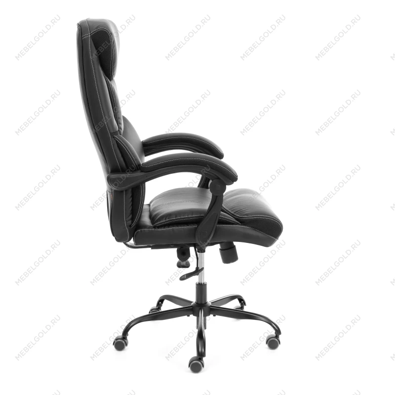 Кресло Cambridge metalBL, кож/зам/ткань, черный/черный, 36-6/11 | изображение 1