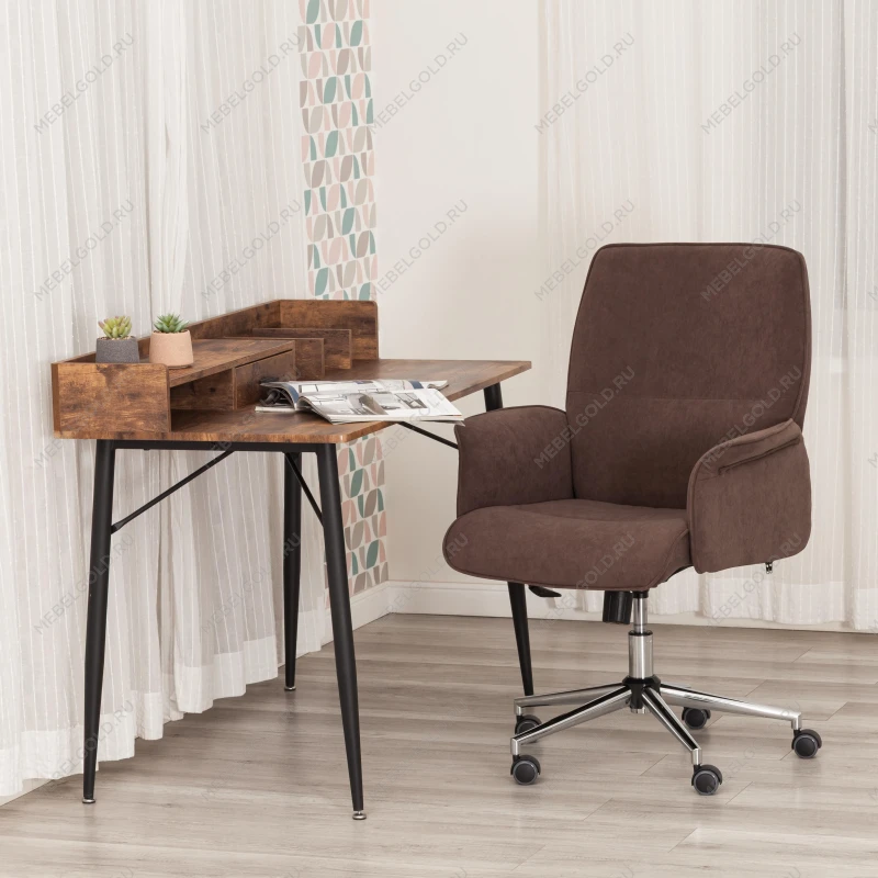 Кресло YORK, флок, коричневый, 6 | изображение 12