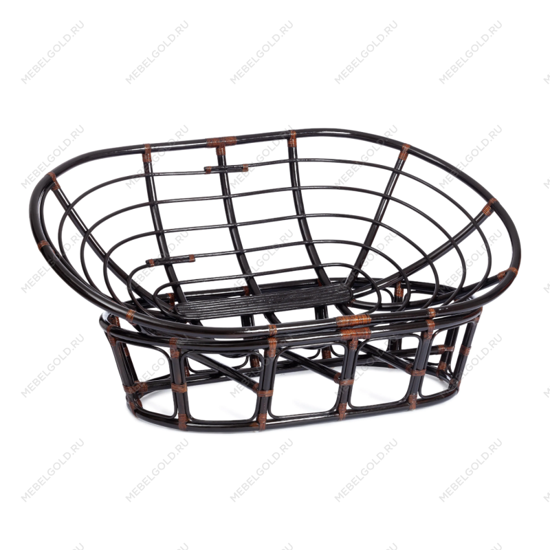 Диван MAMASAN/МАМАСАН 23/02 W/без подушки, 169х102х80 см, Antique brown (античный черно-коричневый)