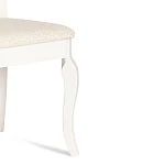 Стул - Афродита/Aphrodite, дерево гевея, 46х54х99см, Ivory white, ткань кремовая с рисунком (А04) | изображение 7