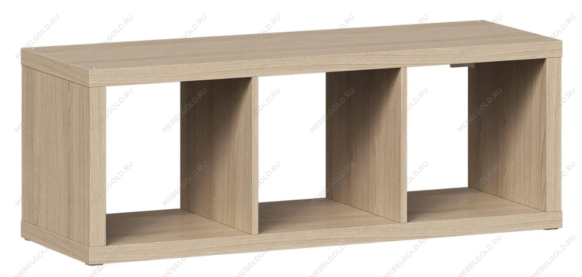 Стеллаж Фора, 3 полки, 112х42х38 см, дуб беленый