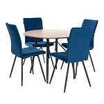 Стул обеденный Monte Carlo, TREND, велюр, Blue (синий), 49х51х93 см | изображение 14