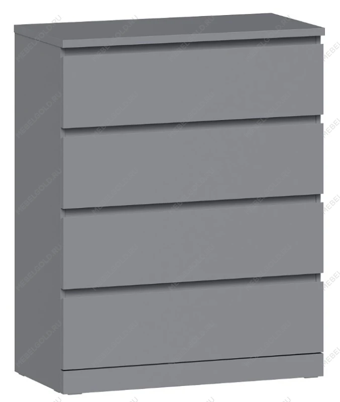 Комод Варма, 4 ящика, 80х100х40 см, эмаль серая