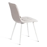 Стул CHILLY (mod. JSC-220), Велюр/металл, 44,5х52,5х88 см, Light grey (светло-серый) HLR14 / белый | изображение 2
