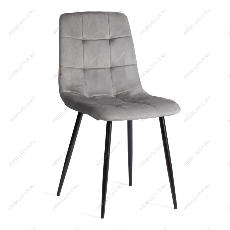 Стул CHILLY (mod. JSC-220), Велюр/металл, 44,5х52,5х88 см, Dark grey (темно-серый) HLR24 / черный