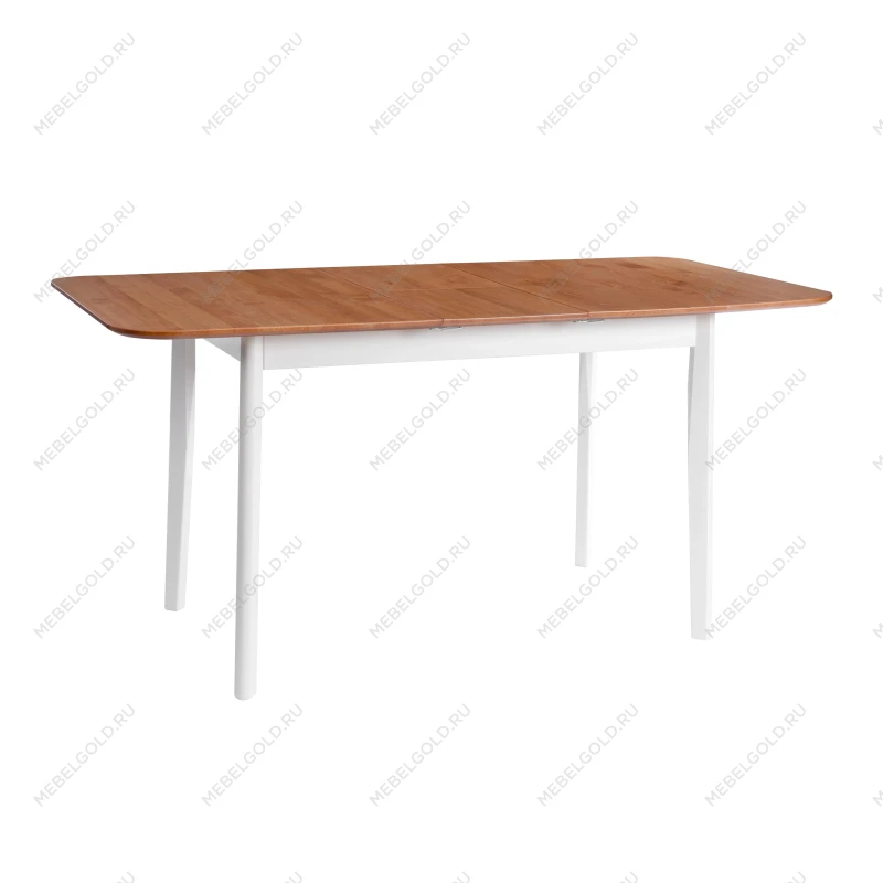 Стол Соната Люкс раздвижной/Sonata Lux extension table, массив сосны, антик/белый, 120-(150)х75х75 см | изображение 4