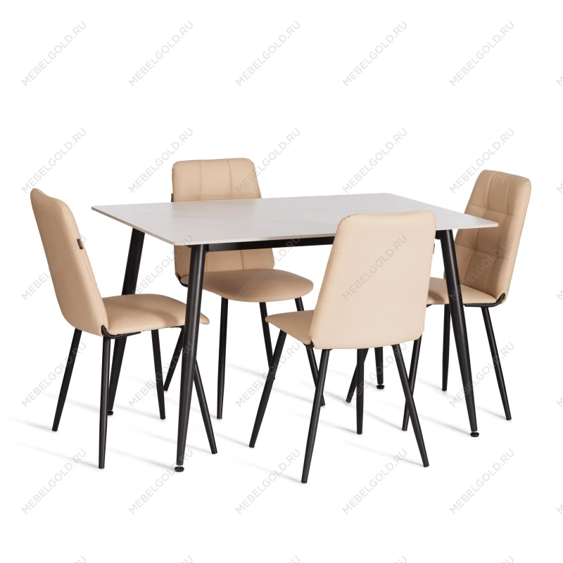 Стул обеденный Asti, TREND, экокожа, бежевая, 50х55х93 | изображение 9