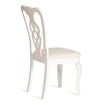 Стул - Афродита/Aphrodite, дерево гевея, 46х54х99см, Ivory white, ткань кремовая с рисунком (А04) | изображение 2